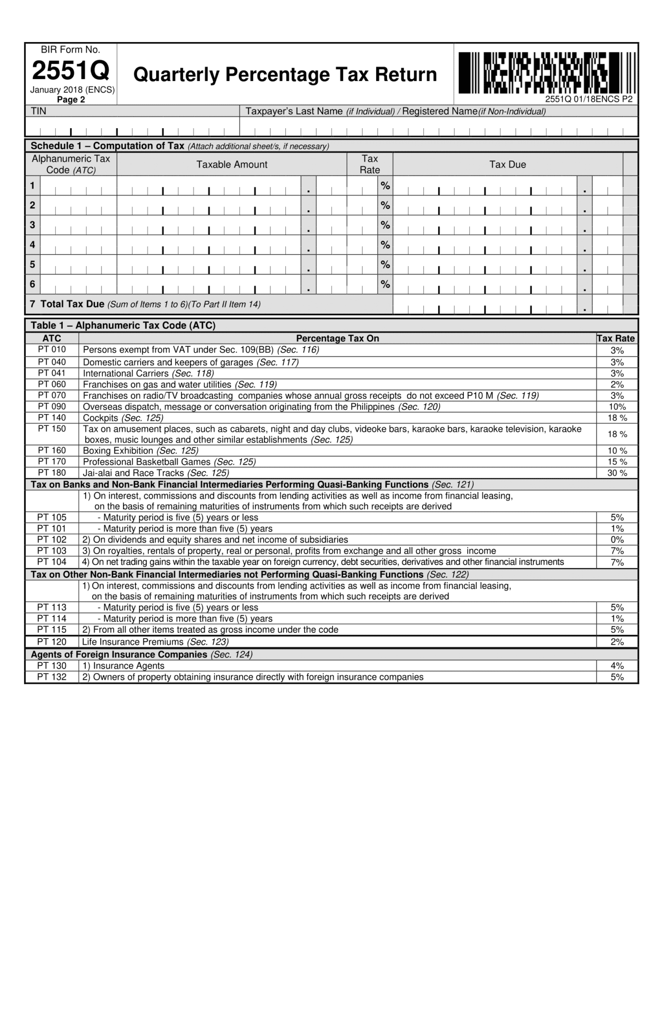 Complete Guide To Quarterly Percentage Tax Bir Form Q