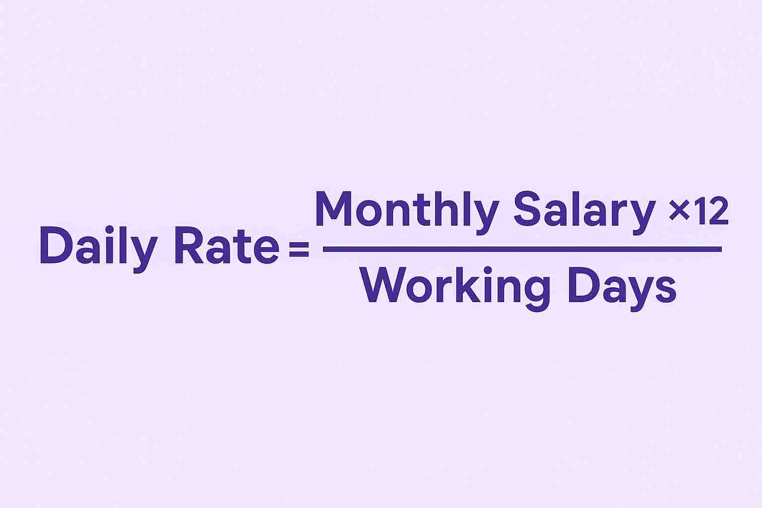Daily Rate Computation Formula