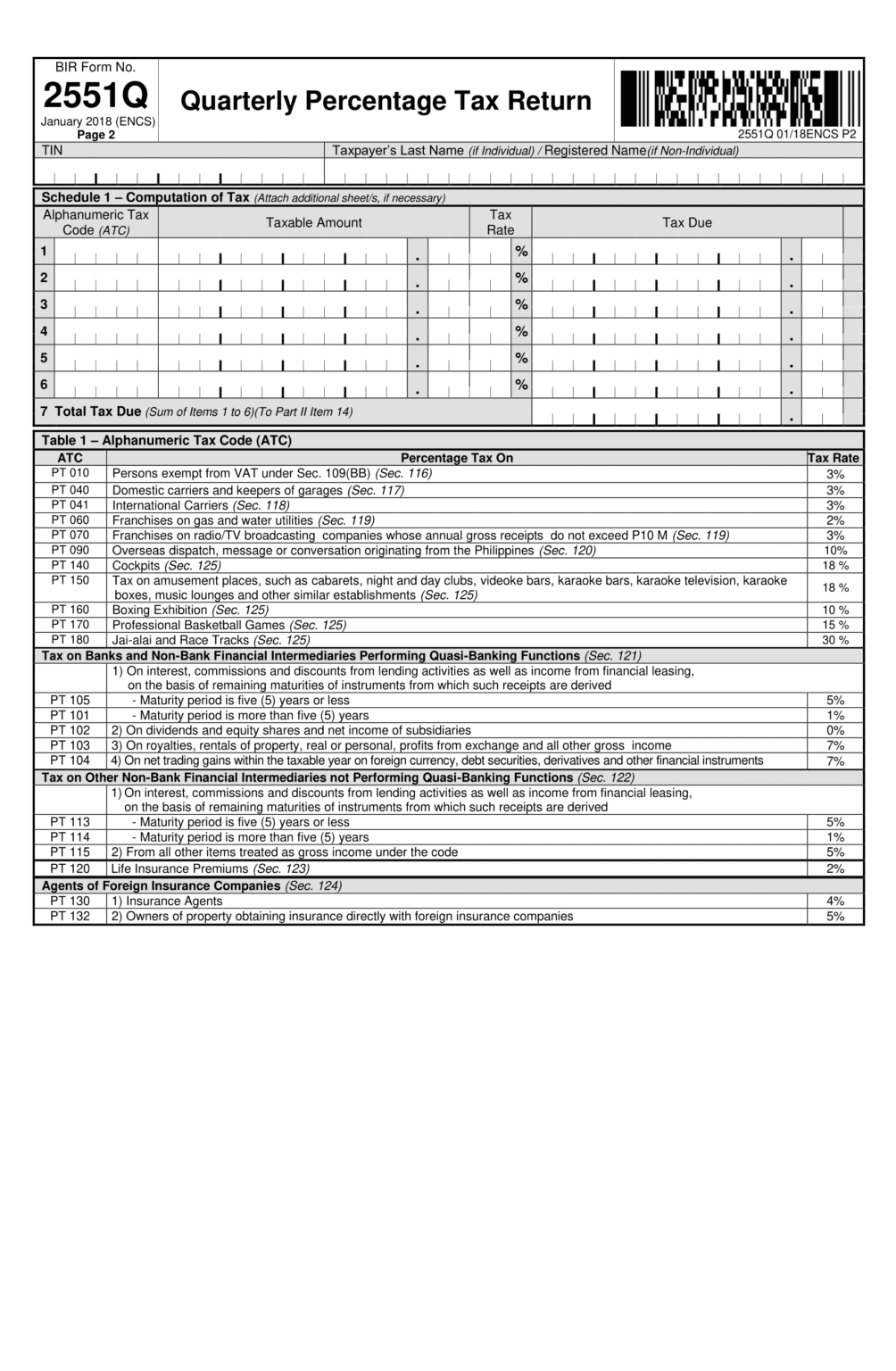 Complete Guide to Quarterly Percentage Tax (BIR Form 2551Q)