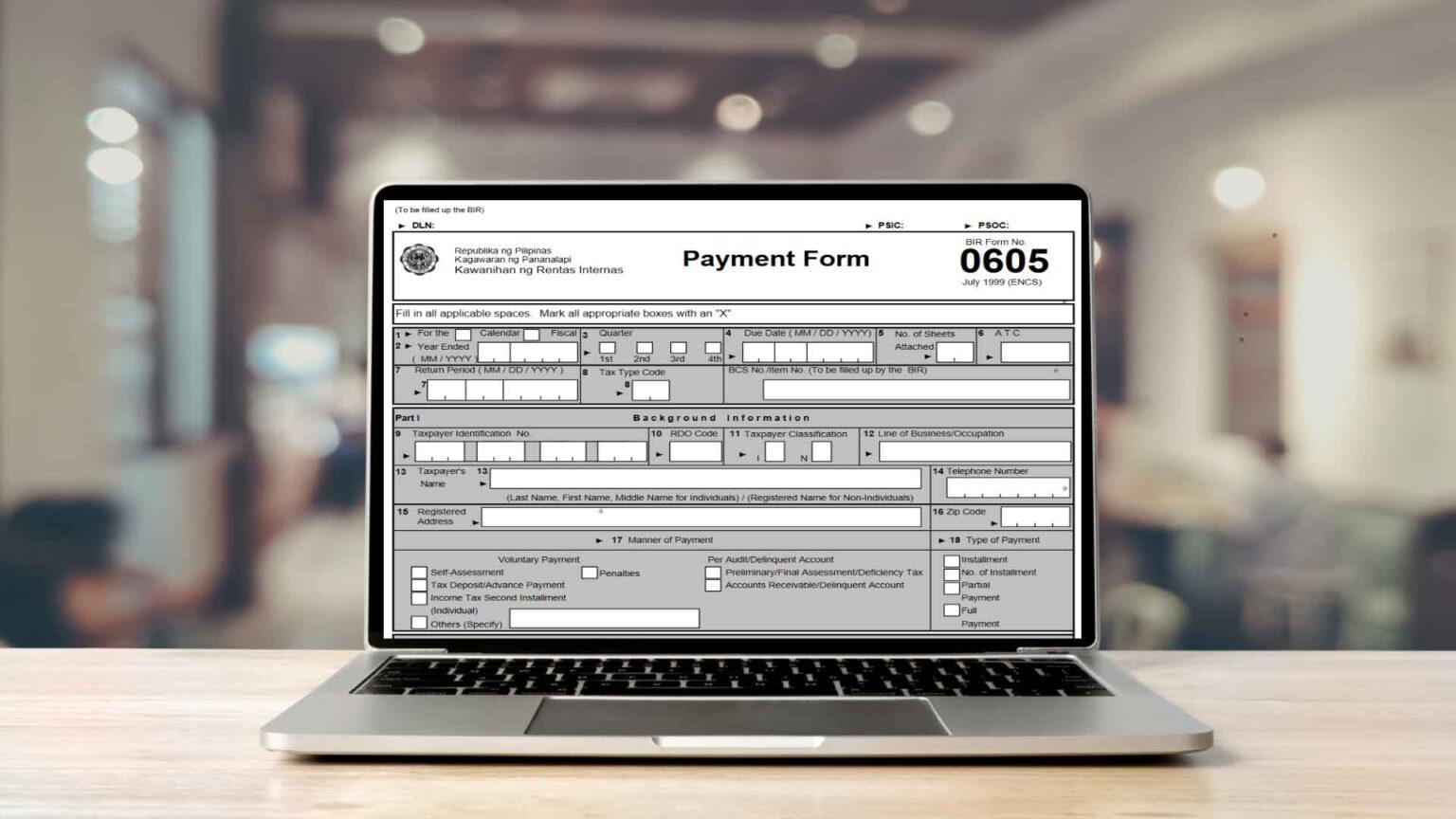 BIR Form 0605 Annual Registration Fee