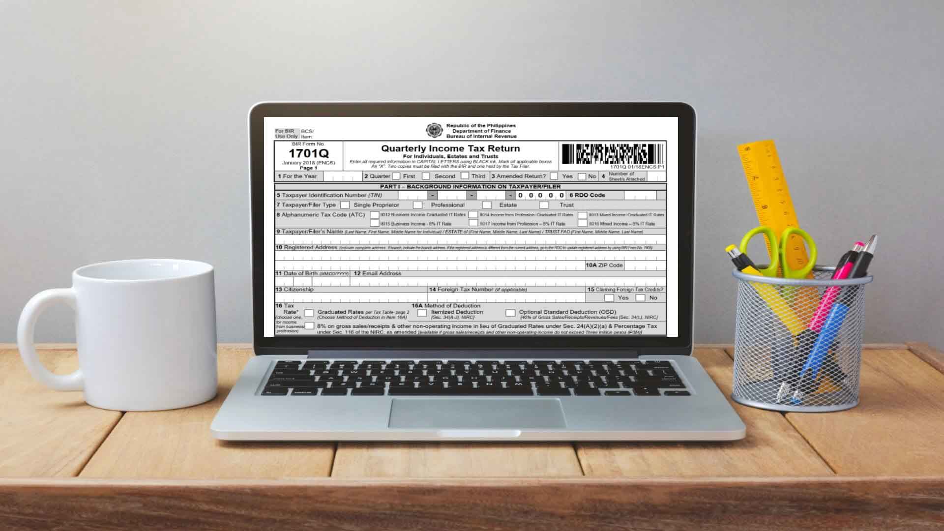 BIR Form 1701Q Quarterly Tax Return