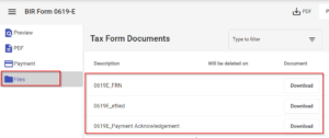 BIR Form 0619E: Monthly Expanded Withholding Tax Return