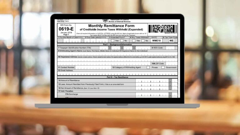 BIR Form 0619E