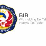 BIR logo with title BIR Tax Table