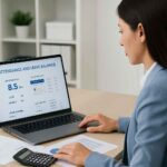 HR doing leave conversion on computer.