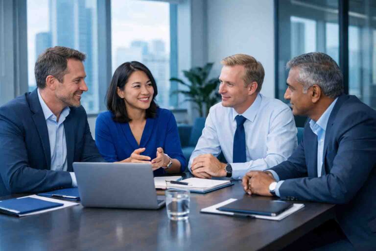 Expat Payroll - Photo of expats in a meeting