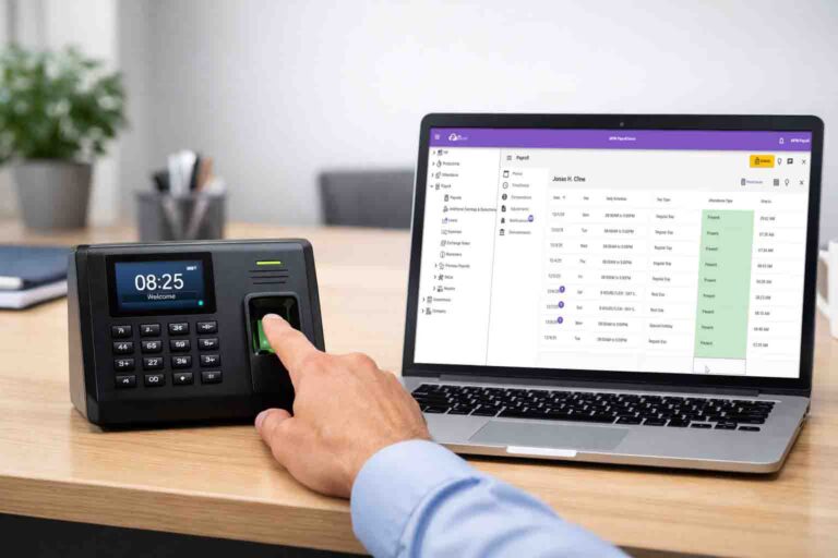 Biometric devices for payroll integration